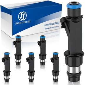 Sorghum Fuel Injectors Set of 6 Compatible with Chevrolet Camaro 2000-2002 Impala Monte Carlo 2000-2005 Buick LeSabre Park Avenue 2001-2005 Regal 2001-2004 Pontiac Replace# FJ313 12586551 17113611 in Kuwait