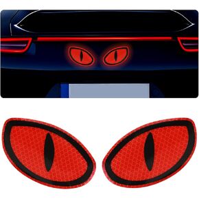 Hovom 2PCS Car Reflective Stickers, Cool Cute Eyes Auto Warning Decal, Motorcycle Helmet Stickers, High Visibility Reflective Decal for Night Safety Driving Bumper Window, Car Accessories (Blue) in Kuwait