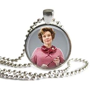 Harry Potter Dolores Umbridge 1 Inch Silver Plated Pendant Necklace in Saudi Arabia