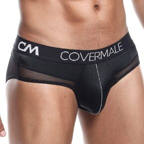 Cover Male Mens Sexy Corrente Brief Underpants Pouch Enhancing Low Waist Sheer Underwear in Kuwait