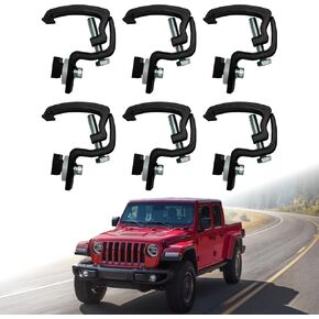 Set of 6 Truck Bed Clamps for Truck Topper/Cap/Camper Shell Compatible with 2020 Jeep Gladiator & 2016 and Newer Toyota Tacoma Bed Rail System in Kuwait