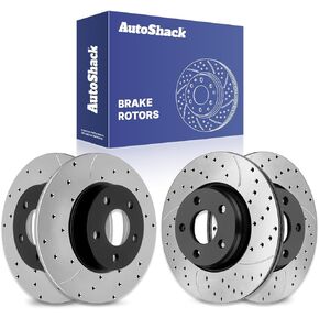 دوارات الفرامل الأمامية والخلفية من AutoShack لسيارة Buick & Pontiac، LaCrosse 2005-2009 Grand Prix 2004-2008 Allure 2005-2009، FWD V6 3.6L 3.8L in Kuwait