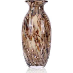 Hand Blown Glass vase, Blue Green Wide Mouth vase, Contemporary Glass Art Suitable for Display on Living Room Dining Tables, in Offices, bathrooms, Coffee Tables and hallways. in Saudi Arabia