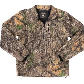 سترة Yee Yee Apparel بلوفر شيربا - سترة صوف شيربا نصف سحاب مموهة للرجال مع جيبين وحزام خصر مطاطي (متوسط) in Kuwait