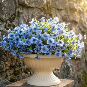 Dyale 12 Bundles Artificial Fake Plants Flowers for Outdoor,UV Resistant Spring Flowers Garden Décor No Fade Plastic Greenery Home Garden Porch Patio Decor Office in Kuwait