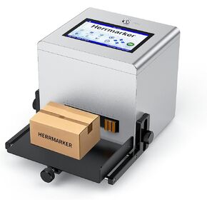 Inkjet Coding Machine with 5" Touch Screen Batch Code Printer with 42ml Quick-drying Ink Cartridge Inkjet Coder for Barcode/QR Code/Batch Lot Number/Picture Date Printer for Various Materials in Saudi Arabia