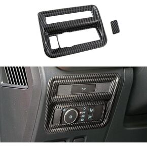 Keptrim for 2021 2022 2023 2024 2025 Ford F-150 ABS Carbon Fiber Side Console Headlight Switch Button Panel Trim, 1pc in Kuwait