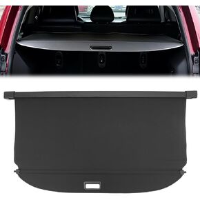 FREEMOTOR802 Rear Cargo Cover, Fits 2007-2016 Jeep Compass & 2007-2017 Jeep Patriot, V2 Black Vinyl + Aluminum Rod Retractable Trunk Cover Luggage Security Privacy Shield Shade Interior Accessories in Kuwait