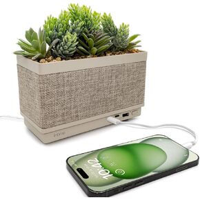 محطة شحن Ihome PowerPlant ، عصاري فو مع محطة شحن USB لجهاز iPhone و Android ، وأكثر - White (IPP45) in Kuwait