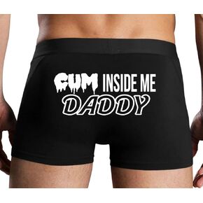 Knaughty Knickers Cum Inside Me Daddy DDLG DDLB Age Play Cumslut Black Mens Boxer Brief Sexy Adult Design in Kuwait