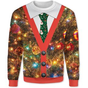 سترة رعاة البقر مطبوعة بالكامل لعيد الميلاد - سترة عيد الميلاد القبيحة المزيفة in Kuwait