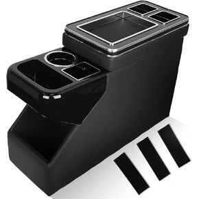 Deluxe Locking Center Console with RGB Lights & USB/Type-C - Compatible with Jeep CJ5 1976-1983, CJ7 1976-1986, Wrangler YJ 1987-1995 - Secure Storage Box with Charging Ports in Kuwait