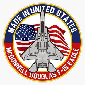 HOF Trading Mcdonnell Douglas F-15 Eagle - Made in USA Vinyl Sticker Waterproof Decal Laptop Wall Window Bumper Sticker 5 inch (HOF-VETERAN-STICKERS-7135) in Kuwait