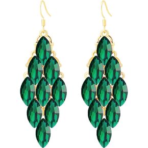 Austrian Crystal Dangle Oversized Earrings for Women 14K Glod Jewelry in Kuwait
