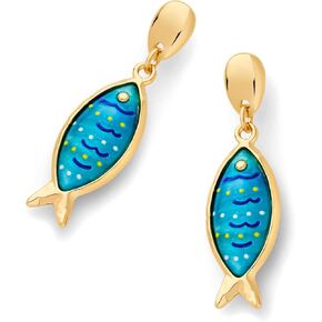 MUYAN Blue Boho Fish Earring for Women Acrylic Gold Fish Dangle Earrings Summer Vacation Beach Accessories in Kuwait
