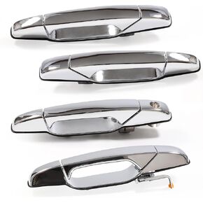 4Ps Chrome Door Handles，Nikimotorsport Exterior Door Handle Compatible with 2007-2014 Chevy Avalanche/Silverado/Suburban GMC Sierra/Yukon,Exterior Door Handle Replaces OE #22738721 22738722 22738725 in Kuwait