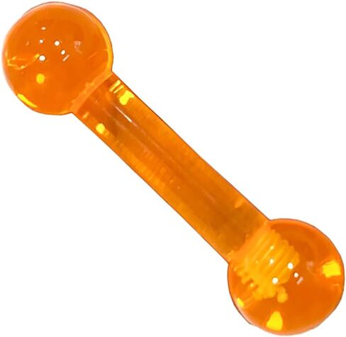 Satix 6G External Threaded UV Reactive Glow In The Dark Acrylic Straight Barbell Tongue Ring Piercing Bar 5/8 Inch (15mm) in Kuwait