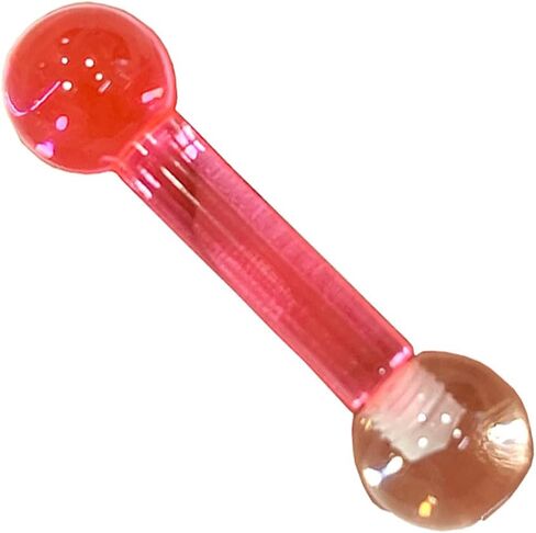Satix 6G External Threaded UV Reactive Glow In The Dark Acrylic Straight Barbell Tongue Ring Piercing Bar 5/8 Inch (15mm) in Saudi Arabia
