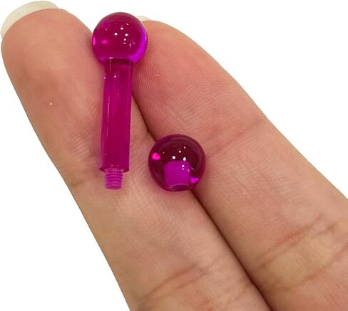 Satix 6G External Threaded UV Reactive Glow In The Dark Acrylic Straight Barbell Tongue Ring Piercing Bar 5/8 Inch (15mm) in Saudi Arabia