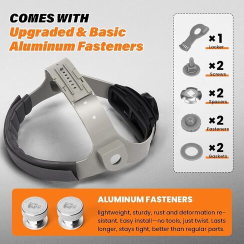 Welding Helmet Headgear | Welding Hood Headgear Replacement | Fibre Metal Headgear-100% Aluminum Fasteners | Adjustable Ratcheting Dial & Cushioned Pad | Fits Sugar Scoop, Pipeliner Welding Hoods in Kuwait