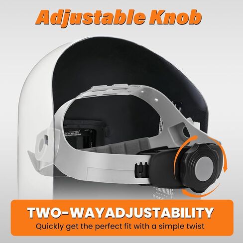 Welding Helmet Headgear | Welding Hood Headgear Replacement | Fibre Metal Headgear-100% Aluminum Fasteners | Adjustable Ratcheting Dial & Cushioned Pad | Fits Sugar Scoop, Pipeliner Welding Hoods in Kuwait