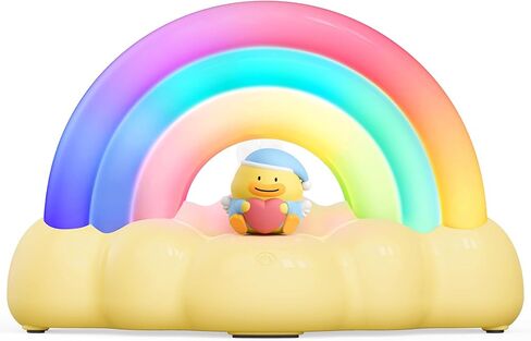 Rainbow Night Light, Kids Light with Three Mode and 30 min Timing LED Rechargeable Touch Control Neon Light for Kids Room,Nursery Night Light for Baby, Gift for Girls and Boys (Pink) in Saudi Arabia