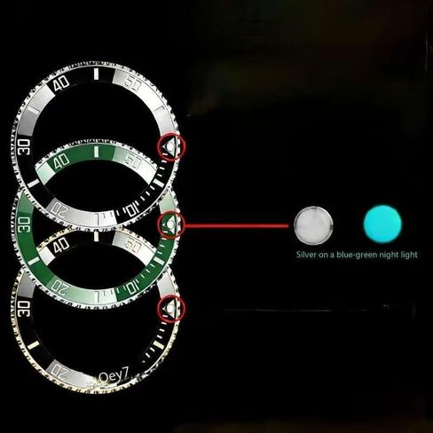 استبدال الإطار الأزرق Lume Pearl Dot Pip لـ رولكس طاقم الغواصة 116610 114060 116619 in Kuwait