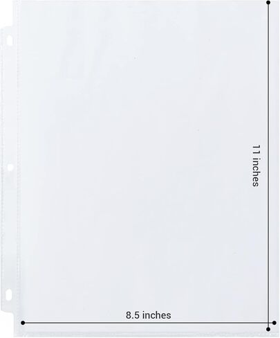 Clear Sheet Protectors for 3 Ring Binder, 300 Pack Clear Page Protectors, Top Loading Paper Protector, Plastic Sleeves for Documents and Photos, 8.5 x 11 inches, Letter Size in Kuwait