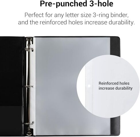 Clear Sheet Protectors for 3 Ring Binder, 300 Pack Clear Page Protectors, Top Loading Paper Protector, Plastic Sleeves for Documents and Photos, 8.5 x 11 inches, Letter Size in Kuwait