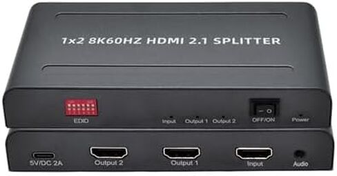8K HDMI Splitter 1 in 4 Out,with EDID, 3D Stereo, 12-bit Deep Color, 48Gbps, Plug & Play, HDMI Splitter for Windows, Mac, Linux, Projectors, Laptops, Desktops (SP104SKE) in Kuwait