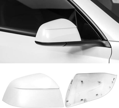 Jaronx Compatible with Tesla Model Y Mirror Cover Replacement Juniper 2025 2026, Right Passenger Side Clip-on Rear View Mirror Cover Cap for Model Y Juniper Accessories 1963539-D0-B (Pearl White) in Saudi Arabia