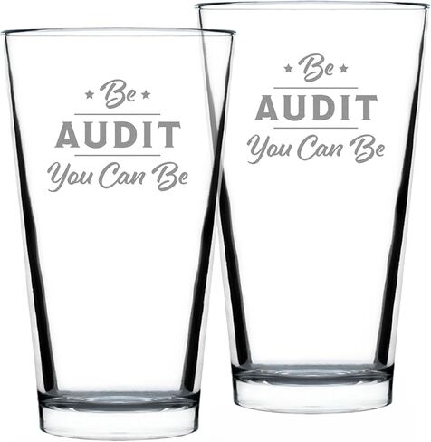 Be Audit You Can Be - نصف لتر من الزجاج للبيرة - هدايا محاسبية مضحكة - هدية محاسبية فريدة من نوعها لـ CPA - أكواب سعة 16 أونصة in Kuwait