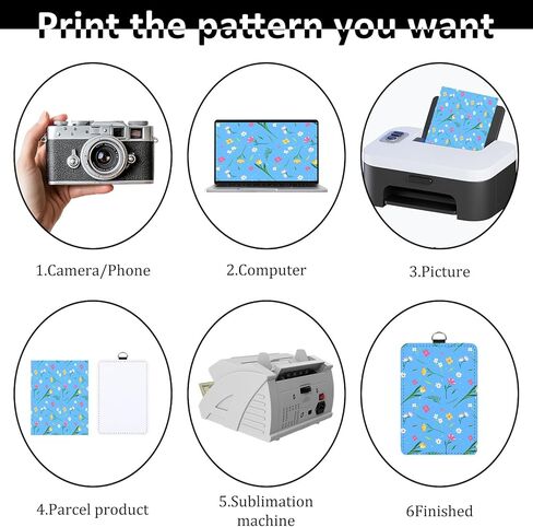 2-Pack Blank ID Badge Holders for Sublimation - Waterproof PU Leather, Heat Transfer Ready Card Blanks for Custom Work Badges, Office, Events & Hospitals in Kuwait