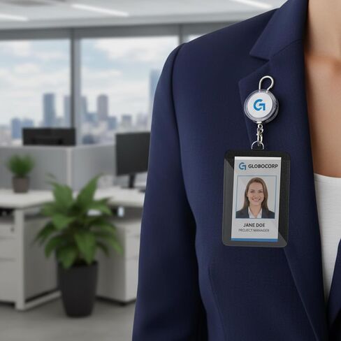 2-Pack Blank ID Badge Holders for Sublimation - Waterproof PU Leather, Heat Transfer Ready Card Blanks for Custom Work Badges, Office, Events & Hospitals in Kuwait