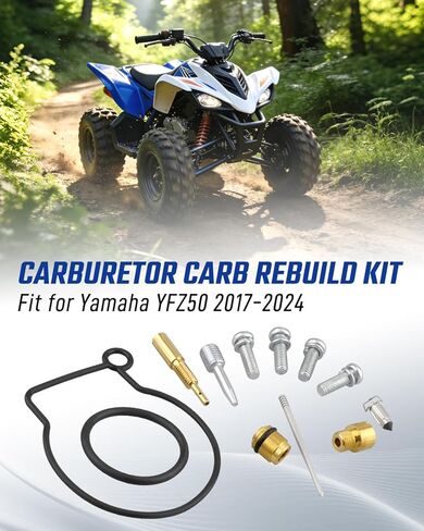Carburetor Carb Rebuild Kit Fit for Yamaha YFZ50 2017 2018 2019 2020 2021 2022 2023 2024 Replace 26-10156 2610156 in Saudi Arabia