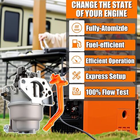 GP5500 Carburetor for 0J58620157 Generac GP5500, GP7500E, GP6500, GP6500E, GP5000, RS5500, Huayi, Ruixing - Fits 13HP-16HP, 188F, 190F, 5KW-6.5KW Generator in Kuwait