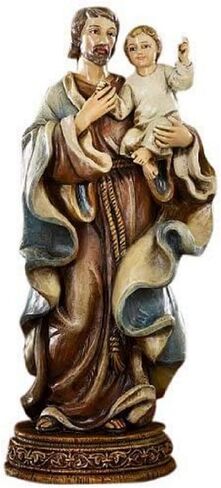 Figurine Bellavista Old World Masters Collection Resin Statue, 6.5-Inch, Saint Joseph with Child in Kuwait