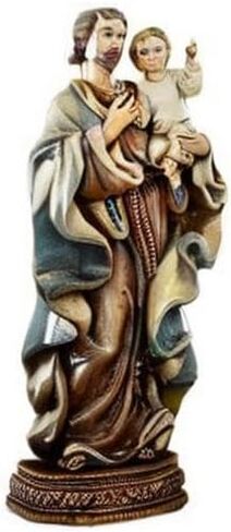 Figurine Bellavista Old World Masters Collection Resin Statue, 6.5-Inch, Saint Joseph with Child in Kuwait