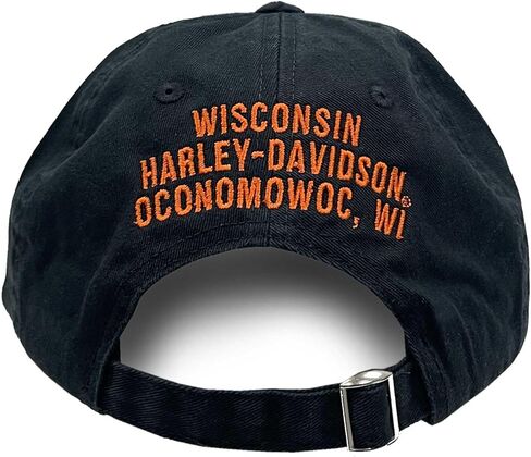 Harley-Davidson Men's Neon Vintage Eagle Adjustable Baseball Cap, Black in Saudi Arabia
