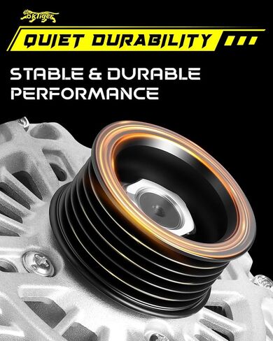 Oktiger 110A Upgraded Alternator for Mazda 3 i 2012 2013, Fit for Mazda 3 i 2012-2013, Replacement Stable Output Alternator, L4 12V 110A Clockwise 6-Groove Pulley, OE A002TJ1591 11635N in Kuwait