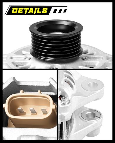 Oktiger 110A Upgraded Alternator for Mazda 3 i 2012 2013, Fit for Mazda 3 i 2012-2013, Replacement Stable Output Alternator, L4 12V 110A Clockwise 6-Groove Pulley, OE A002TJ1591 11635N in Kuwait