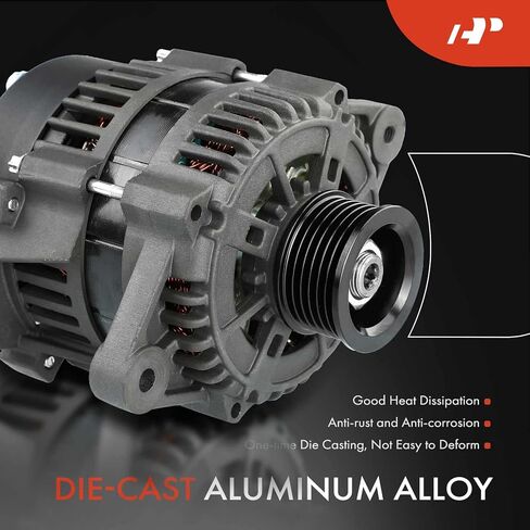مولد كهربائي A-Premium متوافق مع طراز Mercruiser 350 Mag MPI، 5.0L Alpha Ski، MX 6.2L MP، 4.3L Alpha، 70A 110A 12V بكرة 6 أخدود في اتجاه عقارب الساعة، استبدال # 8600612، 400-12299 in Saudi Arabia