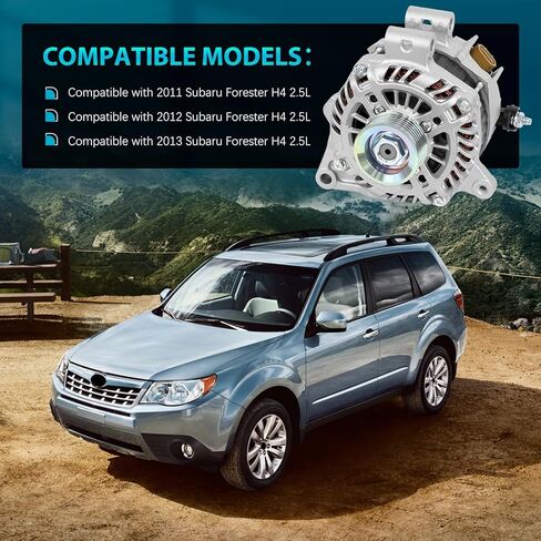 23700-AA701 المولد متوافق مع 2011 2012 2013 سوبارو فورستر H4 2.5L، 12V 110A 6-Groove بكرة في اتجاه عقارب الساعة استبدال لـ 11579N، 11579، 11083، AL4313X، A002TL0091A in Kuwait