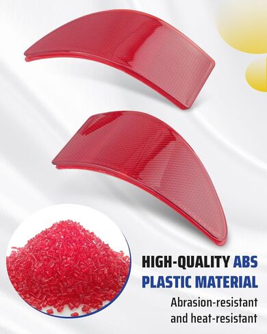 2Pcs Rear Bumper Reflectors Covers Housing Fit for Lexus IS250 IS350 2006-2013, Red ABS Lens in Saudi Arabia