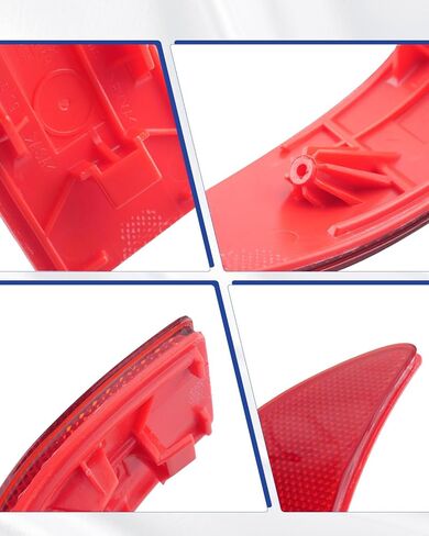 2Pcs Rear Bumper Reflectors Covers Housing Fit for Lexus IS250 IS350 2006-2013, Red ABS Lens in Saudi Arabia