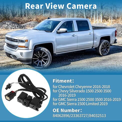 Rear View Camera for Chevrolet for GMC Silverado Sierra 1500 2500 3500 16-19 Park Assist Backup Reverse Camera Replace No.84062896/23363727/84032513 in Saudi Arabia