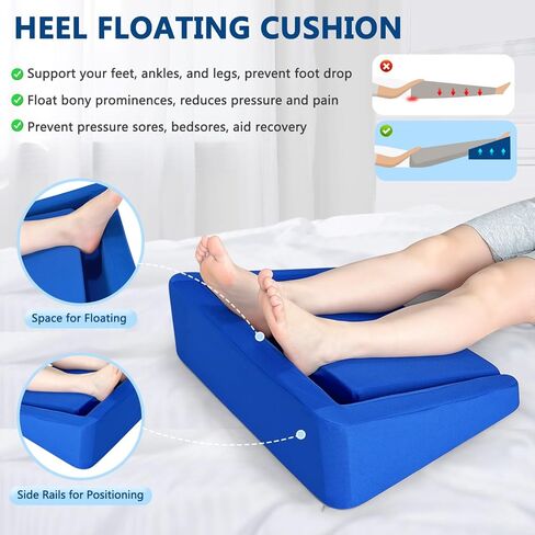 Foam Heel Protectors for Pressure Sores, Foot Elevation Pillow Ankle, Heel Protector for Bed Sores, Offloading Pillow Heels Cushions for Heel Pain Relief, Foot Elevator Wedge Pillow for Sleeping in Kuwait