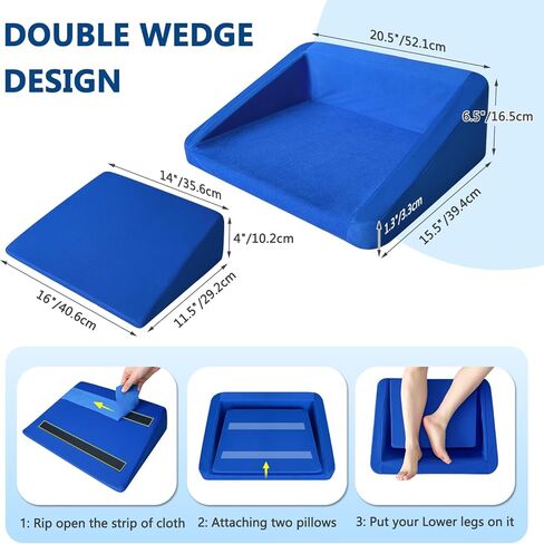 Foam Heel Protectors for Pressure Sores, Foot Elevation Pillow Ankle, Heel Protector for Bed Sores, Offloading Pillow Heels Cushions for Heel Pain Relief, Foot Elevator Wedge Pillow for Sleeping in Kuwait