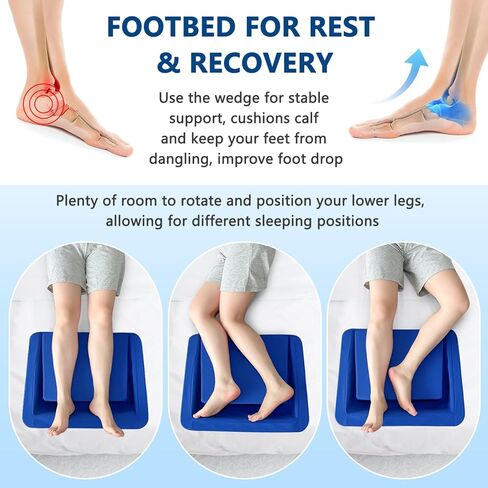Foam Heel Protectors for Pressure Sores, Foot Elevation Pillow Ankle, Heel Protector for Bed Sores, Offloading Pillow Heels Cushions for Heel Pain Relief, Foot Elevator Wedge Pillow for Sleeping in Kuwait
