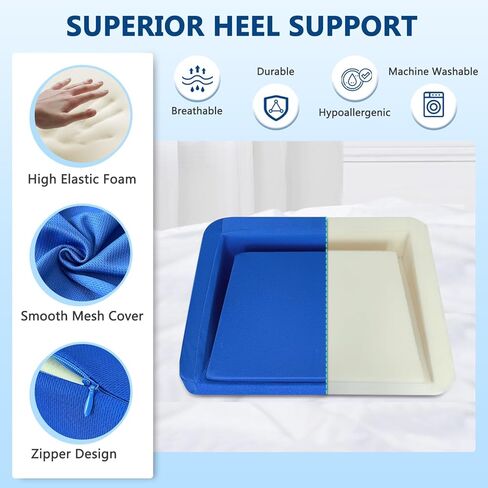 Foam Heel Protectors for Pressure Sores, Foot Elevation Pillow Ankle, Heel Protector for Bed Sores, Offloading Pillow Heels Cushions for Heel Pain Relief, Foot Elevator Wedge Pillow for Sleeping in Kuwait